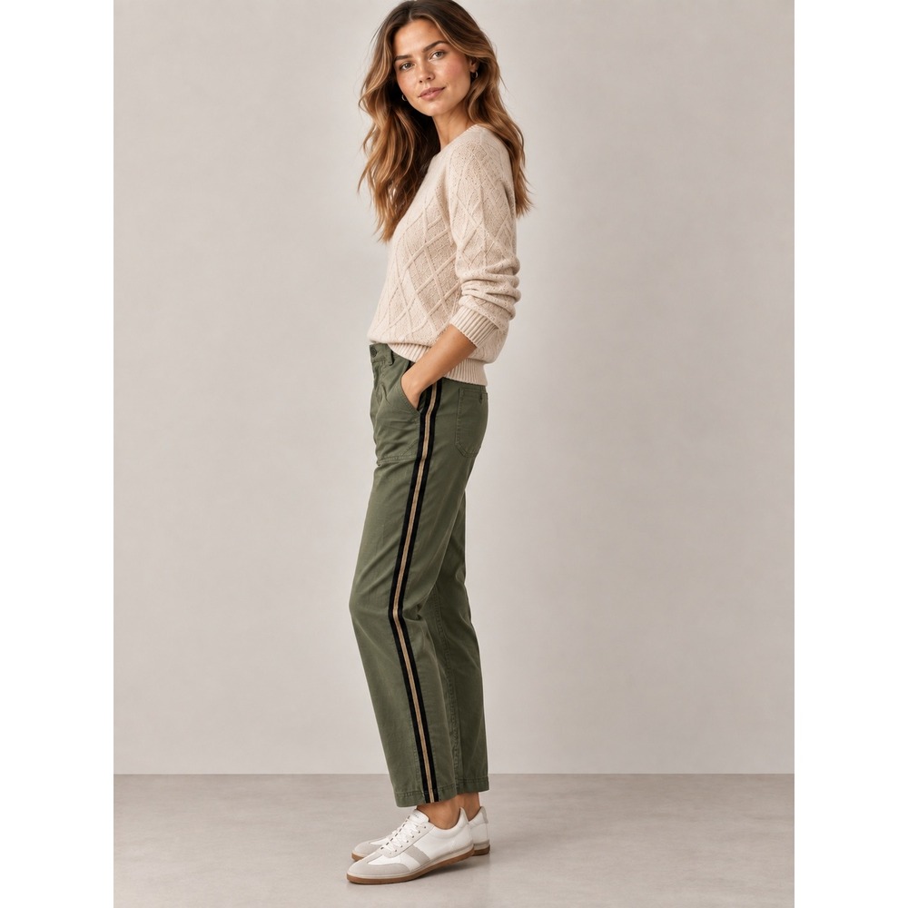 Zadig & Voltaire Pamela Cotton Army Green‎ Pants Size 42 XL